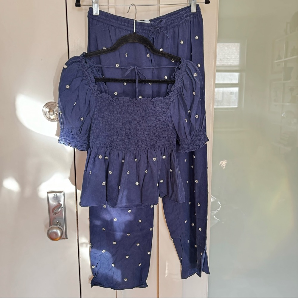 Hill House The Jewel Jammie Medium Navy
